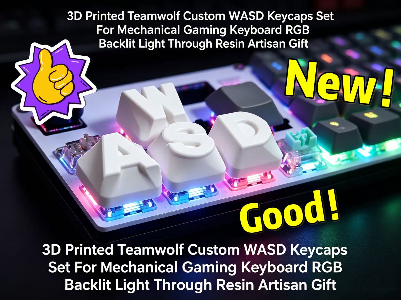 Gaming Keyboard 2026 - 2026 3D 프린팅 팀울프 커스텀 WASD