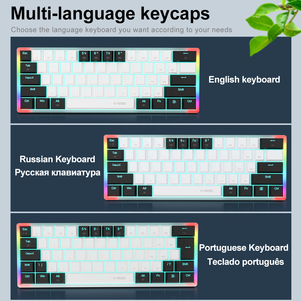 E-YOOSO Z11T USB 60% 미니 기계식 게이 - Keyboard Gaming Blue Switch 리뷰 및 가격