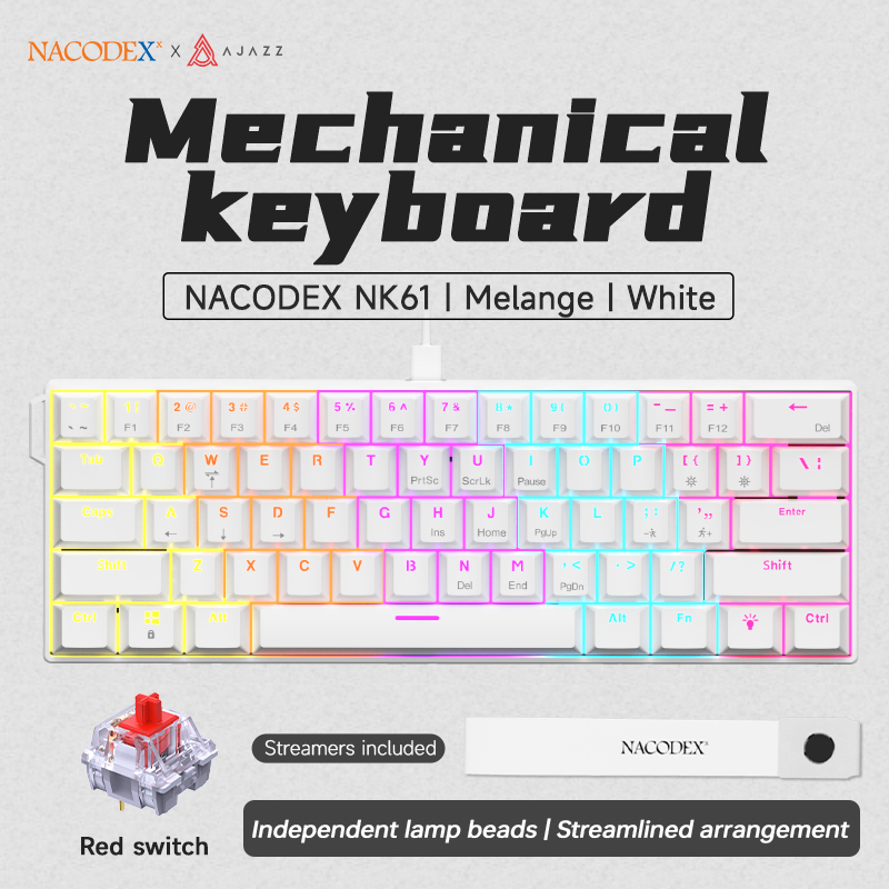 AJAZZ NK61 유선 기계식 게이밍 키보드, 모든  - Keyboard Gaming Blue Switch 리뷰 및 가격