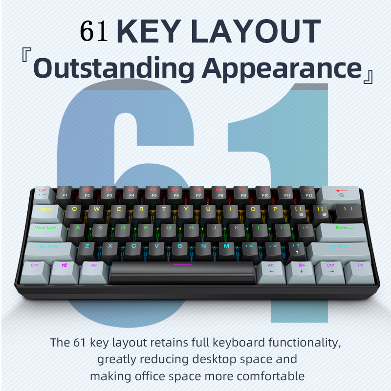APAYADO K61 기계식 게이밍 키보드, 60% 크 - Keyboard Gaming Blue Switch 리뷰 및 가격